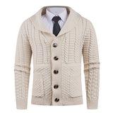 Men's Long-Sleeve Warm Elegant Cardigan Sweater