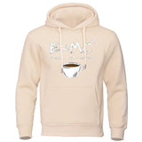 Men's Loose Fit Funny Coffee Math Equation Hoodies