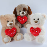 Cute Heart-Hugging Teddy Bear Puppy Doll Plush Toys
