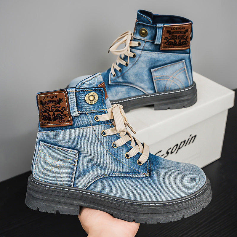 Men's Casual Denim Casual Martin Boots