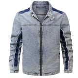 Men's Retro Denim Patchwork Jacket