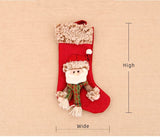 Three-Dimensional Linen Plush Christmas Socks Hanging Decorations