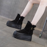 Thick-Soled Height Increasing Shoes Cold-Proof And Fur-Lined Leisure Warm Women's Boots