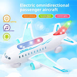 Electric Luminous Universal Children's Flashy Music Plane Toy