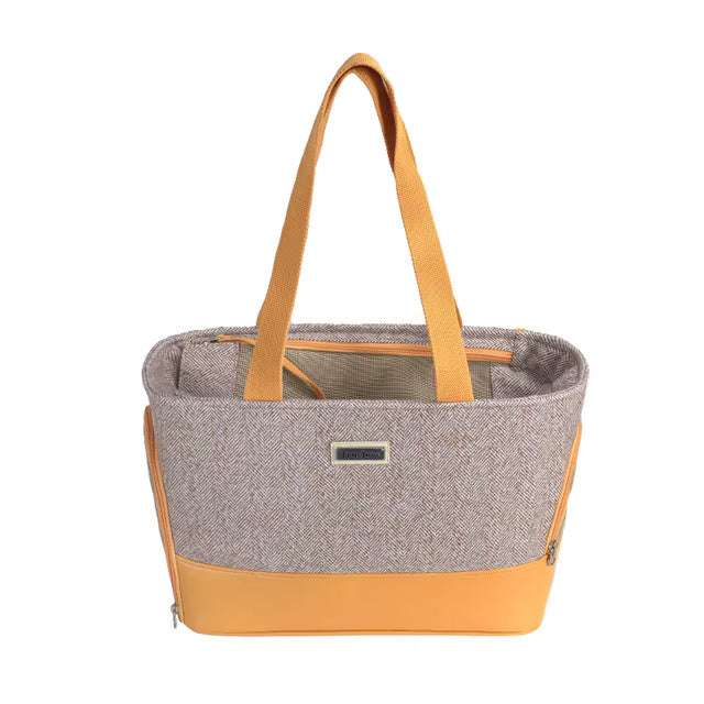 Wool & PU Leather Portable Pet Dog Cat handbag