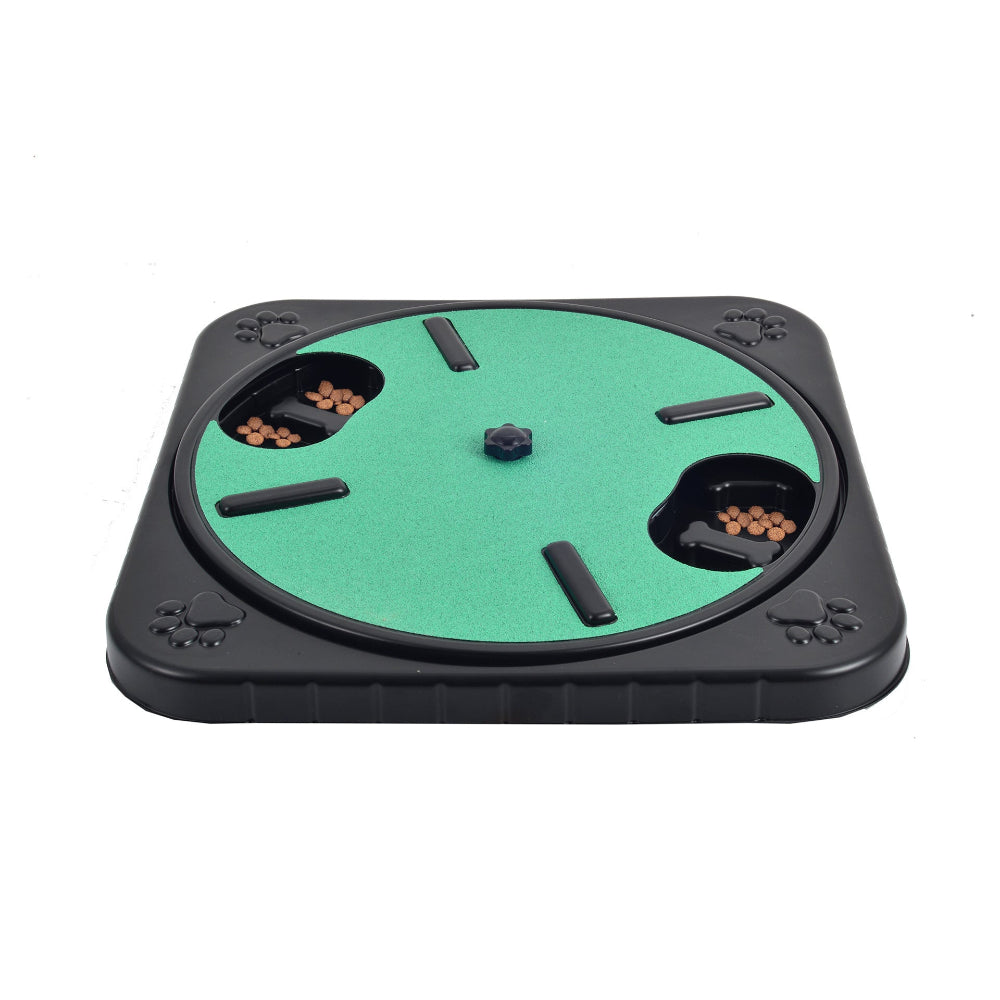 Cat Dog 360 Rotating Scratch Board Pet Bowl Feeding Toy