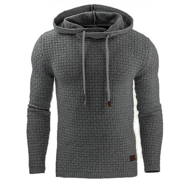 Men's Jacquard Sweater Long-Sleeved Hoodie Sweatshirt