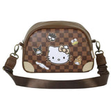 PVC Hello Kitty Brown Shoulder Bag With Adjustable Shoulder Strap