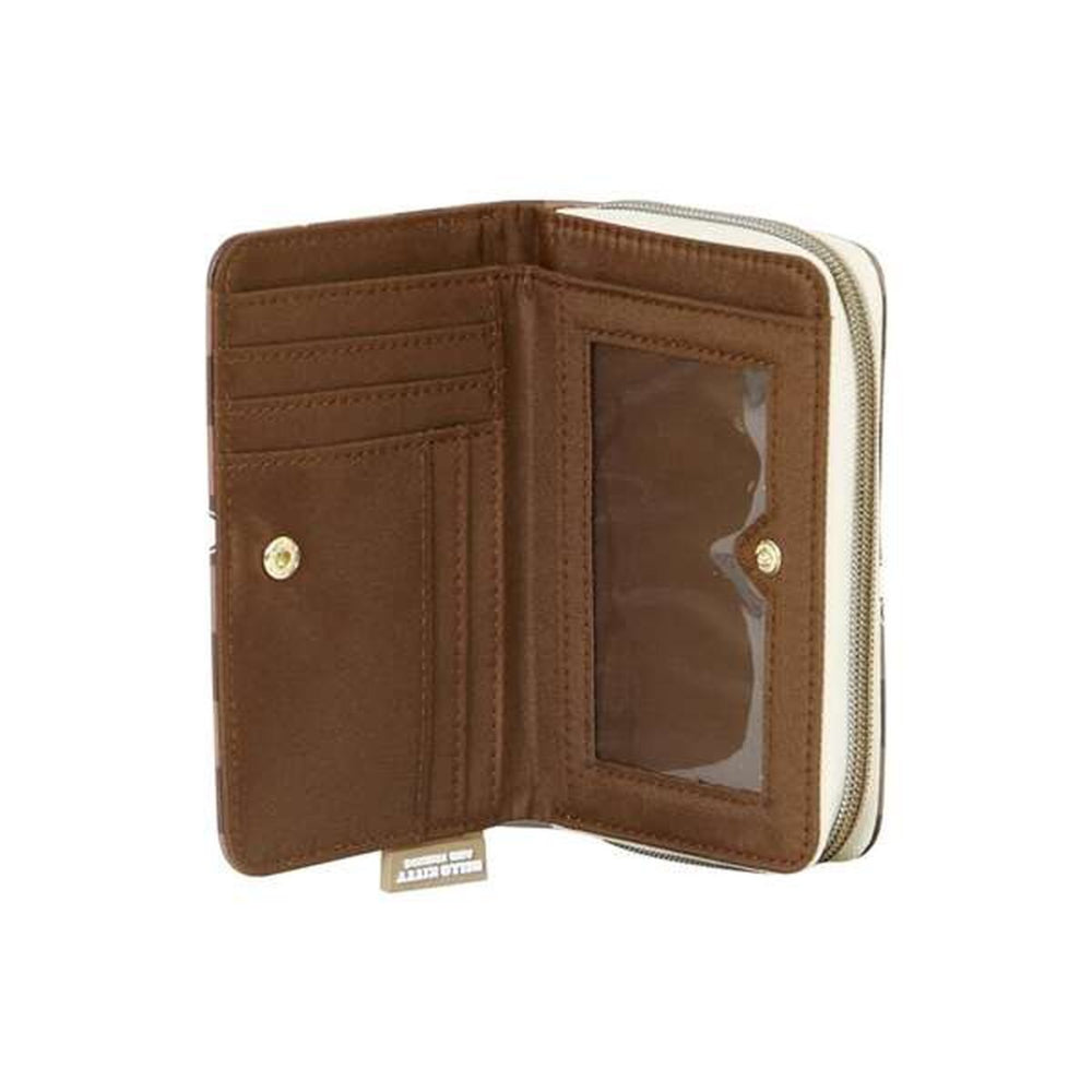 Brown Polyester Hello Kitty Wallet With Zipper