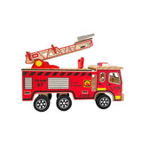 Colorful Wooden Fire Truck Children's Toy