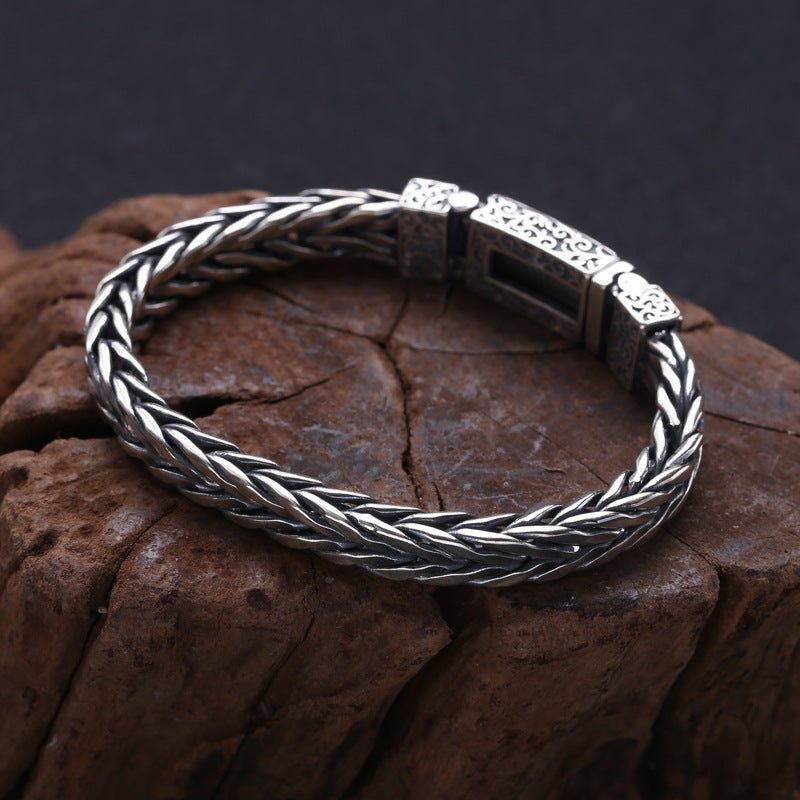 925 Sterling Silver Men's Bracelet Jewelry - Weriion