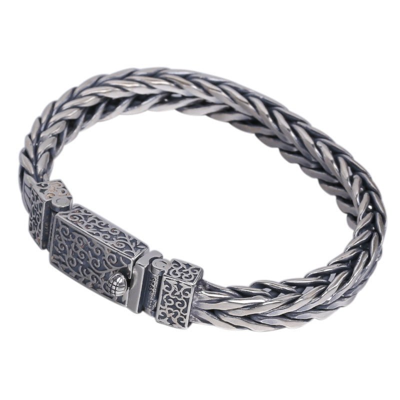 925 Sterling Silver Men's Bracelet Jewelry - Weriion