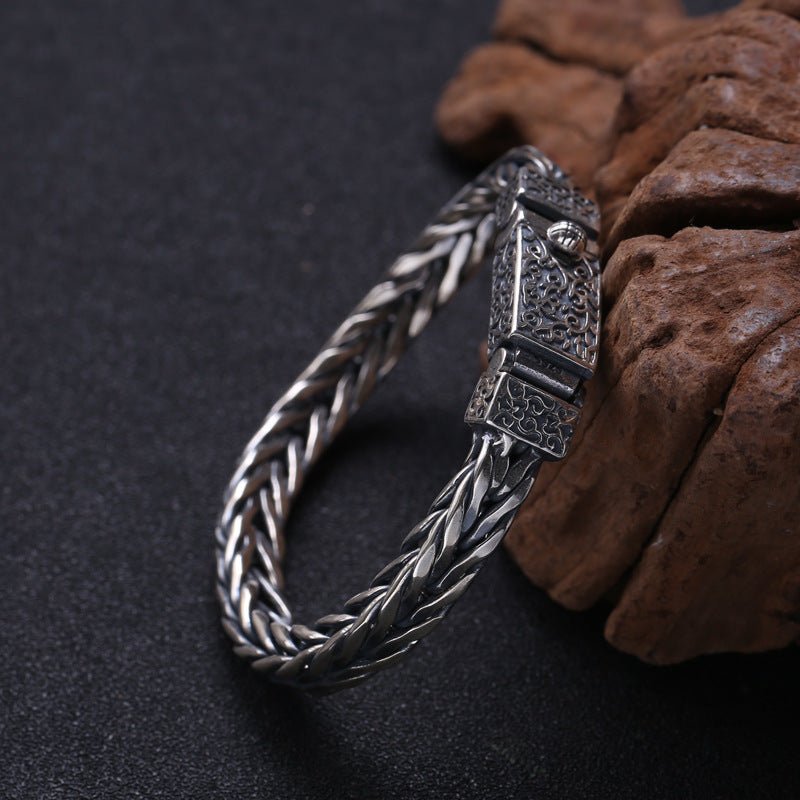 925 Sterling Silver Men's Bracelet Jewelry - Weriion