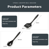 Non-Stick Silicone 10 Pieces Baking Kitchen Black Utensils Cooking Tools