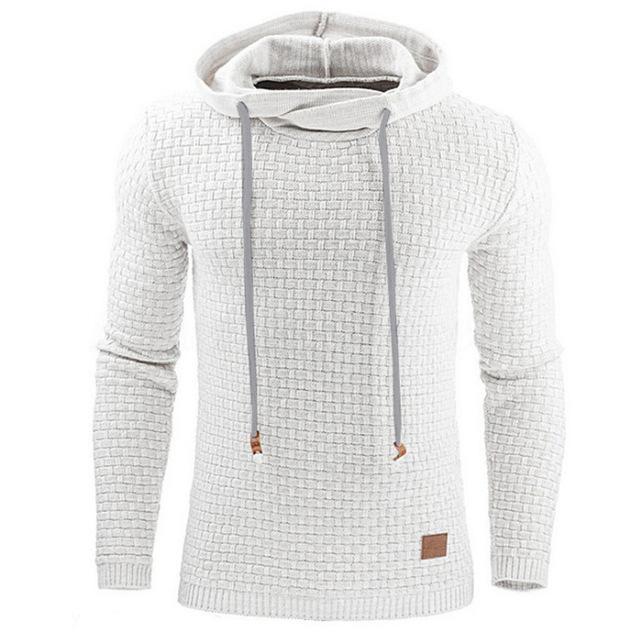 Men's Jacquard Sweater Long-Sleeved Hoodie Sweatshirt