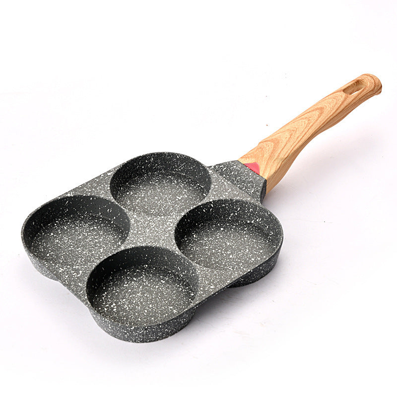 Four-Hole Egg Frying Pan Medical Stone Non-Stick Pan Home Breakfast Mini Frying Pan