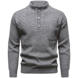 Men's Fashion British Henry Stand Collar Sweater