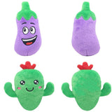 Juguetes masticables suaves de frutas y verduras de peluche para mascotas