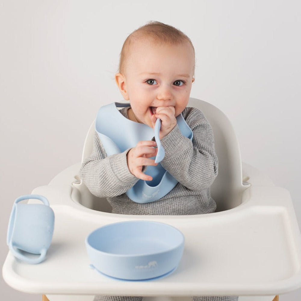 Blue Silicone Spoon Set Cutlery