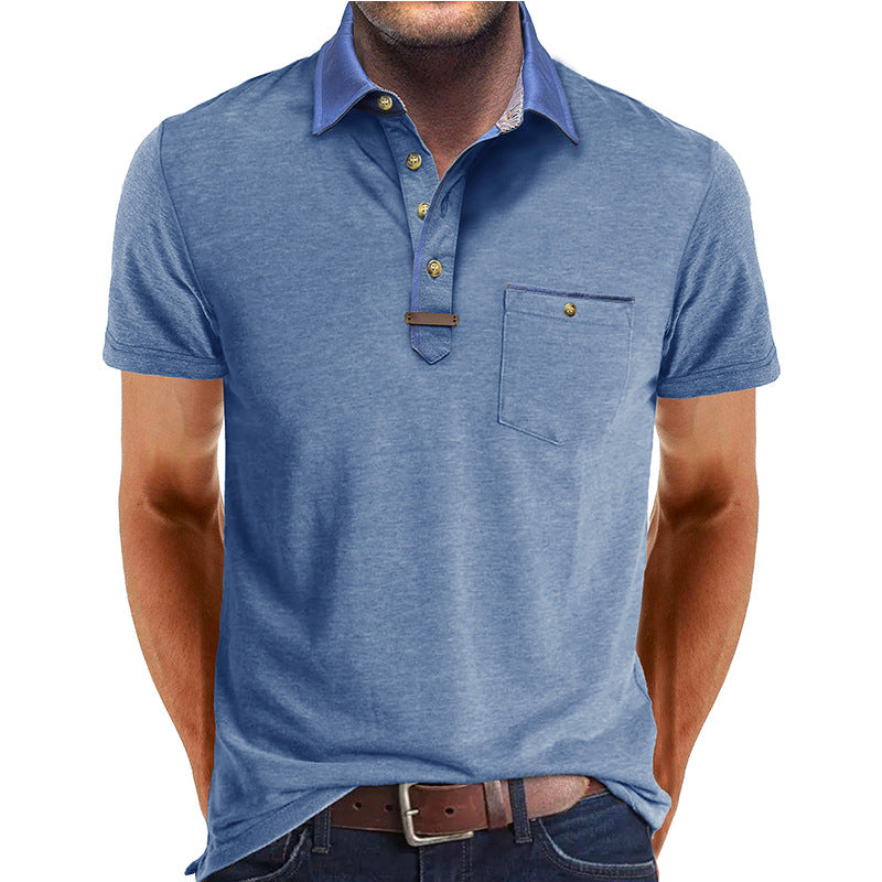 Short Sleeve Men's Summer Lapel Shirt