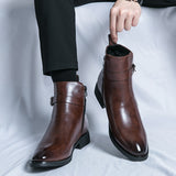High-Top British Fall Winter Shoes Men's Western Boots