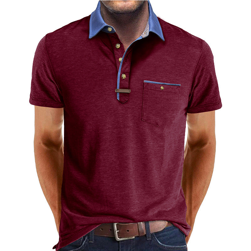 Short Sleeve Men's Summer Lapel Shirt