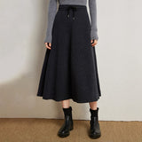 Long Fashionable Knitted Cashmere Skirt For Women