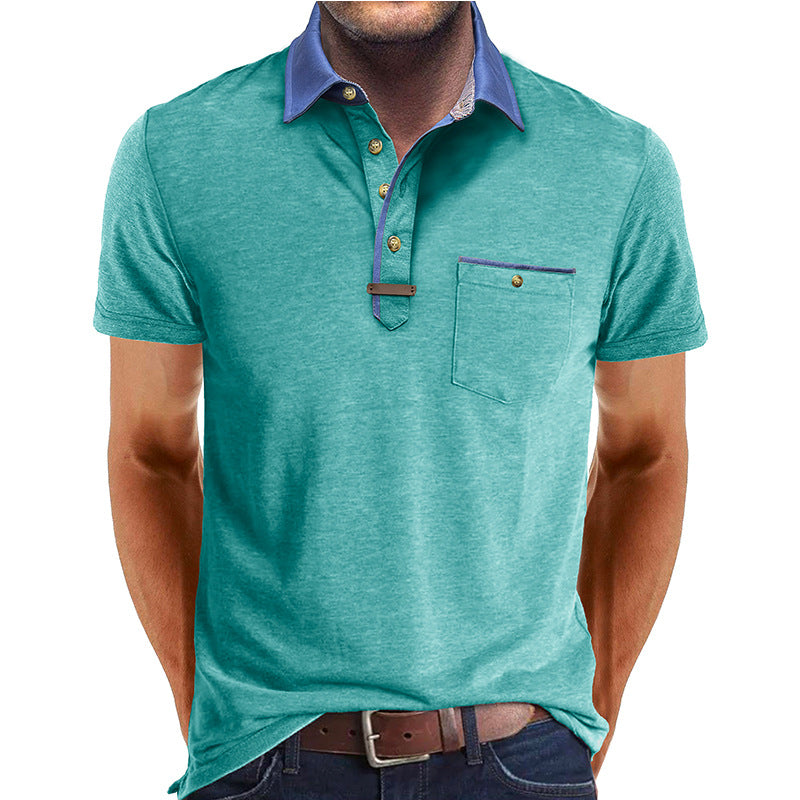 Short Sleeve Men's Summer Lapel Shirt