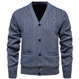 Cardigan Men's Long-Sleeved Striped Fall Winter Sweater