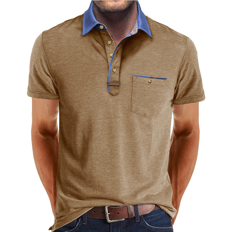 Short Sleeve Men's Summer Lapel Shirt