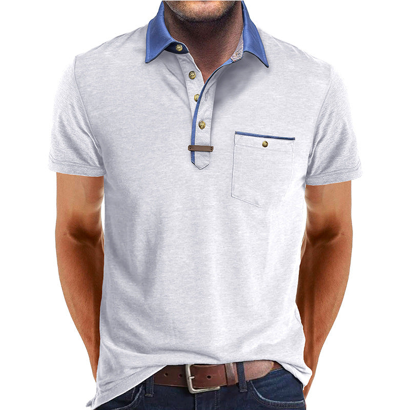 Short Sleeve Men's Summer Lapel Shirt