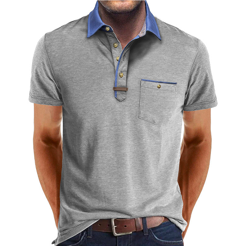 Short Sleeve Men's Summer Lapel Shirt