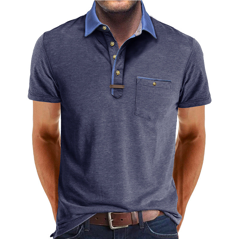 Short Sleeve Men's Summer Lapel Shirt