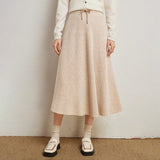 Long Fashionable Knitted Cashmere Skirt For Women