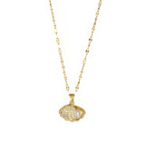 Shell Pearl Necklace With Rhinestones Female Zircon Temperament Personality Jewelry For Women