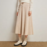 Long Fashionable Knitted Cashmere Skirt For Women