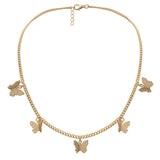Women's Cute Fashion Golden Butterfly Pendants Necklace