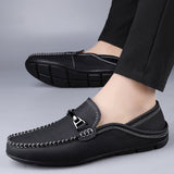 Extra Large Casual Leather Shoes Widened Gommino Loafers
