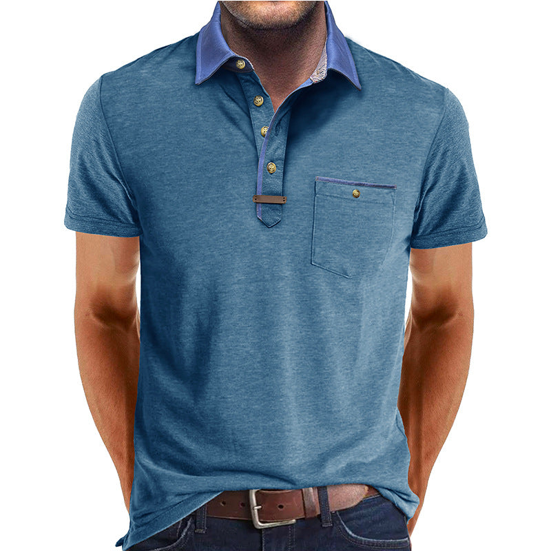 Short Sleeve Men's Summer Lapel Shirt