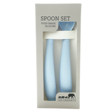 Blue Silicone Spoon Set Cutlery