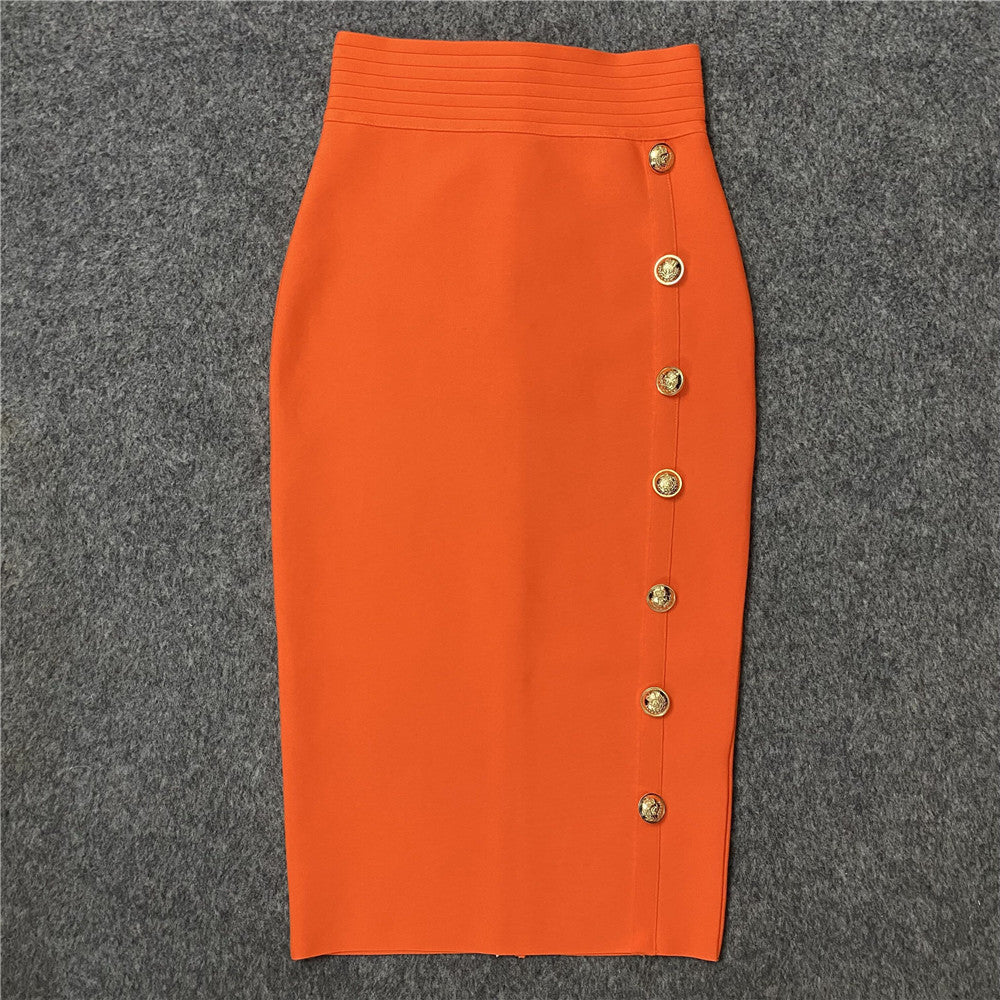 Slim Fit Bandage Temperament All-Match Hip Skirt