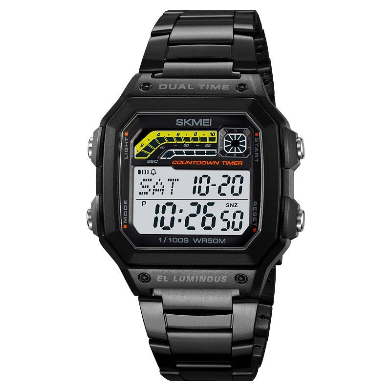Men's Electronic Luminous Waterproof Multifunctional Digital Watch