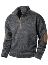 Men's Casual Jacquard Cardigan Sweater With Jointed Panels