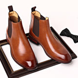 Men's Autumn Breathable Pointed Toe Chelsea Boots