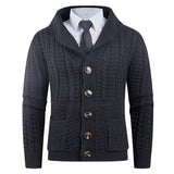 Men's Long-Sleeve Warm Elegant Cardigan Sweater