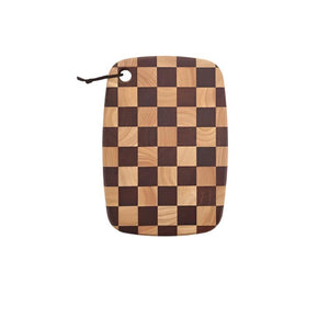 Acacia Wood Cutting Board With Grid Pattern - Weriion