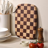 Acacia Wood Cutting Board With Grid Pattern - Weriion