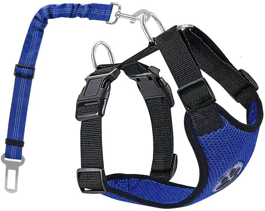 Adjustable Nylon Dog Pet Harness With Removable Rope Leash - Weriion