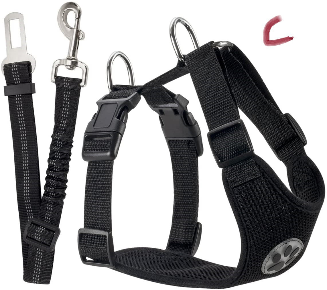 Adjustable Nylon Dog Pet Harness With Removable Rope Leash - Weriion