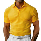 Short Sleeve Polo Shirt Men's Fashion Summer Lapel Shirt.